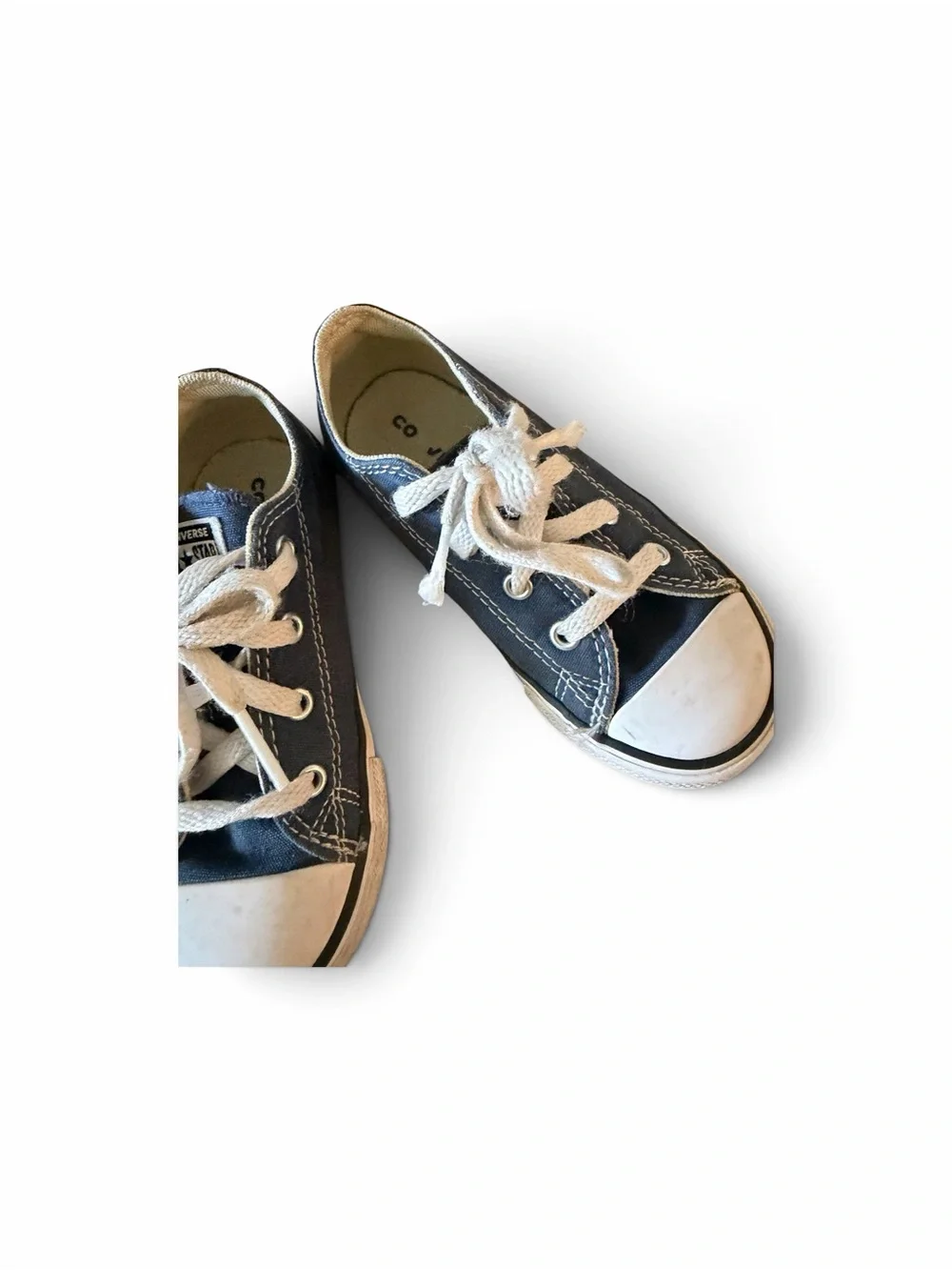 Toddler Classic Navy Converse Sneakers with White Laces